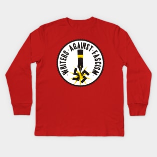 Writers Against Fascism Kids Long Sleeve T-Shirt